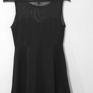Black sheer sleeveless dress